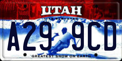 UT license plate A299CD