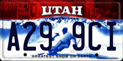 UT license plate A299CI