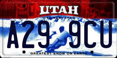 UT license plate A299CU