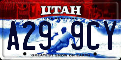 UT license plate A299CY
