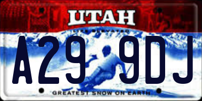 UT license plate A299DJ