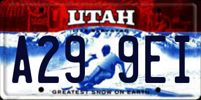 UT license plate A299EI