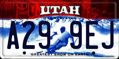UT license plate A299EJ