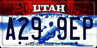 UT license plate A299EP