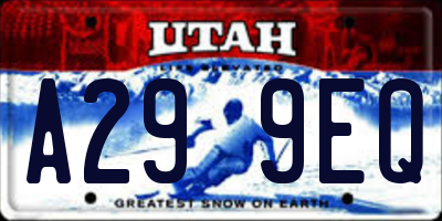 UT license plate A299EQ