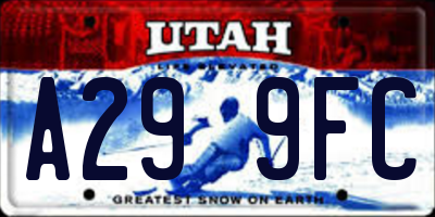 UT license plate A299FC