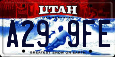 UT license plate A299FE