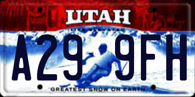 UT license plate A299FH