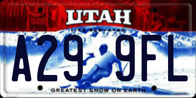 UT license plate A299FL