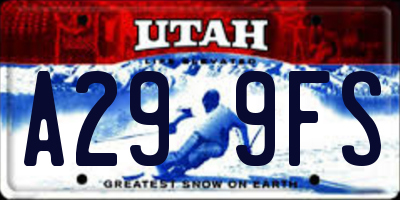 UT license plate A299FS