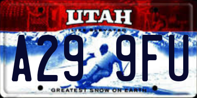 UT license plate A299FU