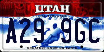 UT license plate A299GC