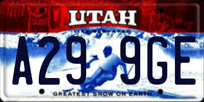 UT license plate A299GE