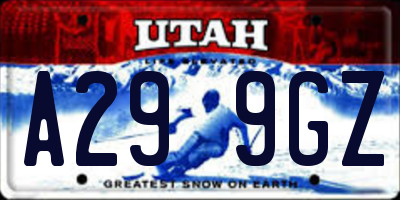 UT license plate A299GZ