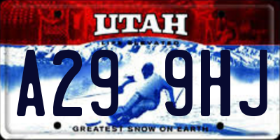 UT license plate A299HJ