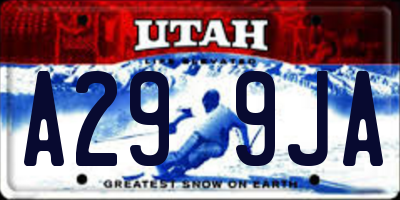 UT license plate A299JA