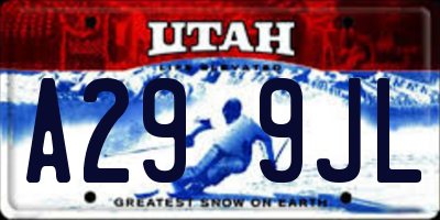 UT license plate A299JL
