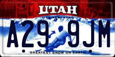 UT license plate A299JM