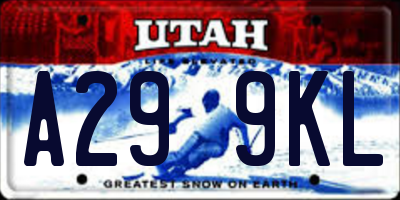 UT license plate A299KL