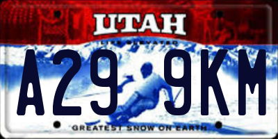 UT license plate A299KM