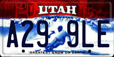 UT license plate A299LE