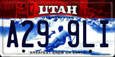 UT license plate A299LI