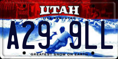 UT license plate A299LL