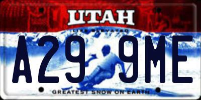 UT license plate A299ME
