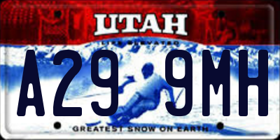 UT license plate A299MH