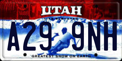 UT license plate A299NH