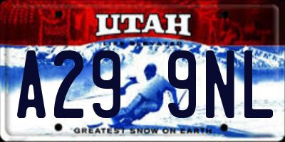 UT license plate A299NL