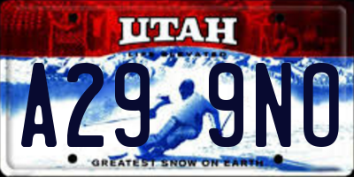 UT license plate A299NO