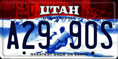 UT license plate A299OS