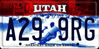 UT license plate A299RG
