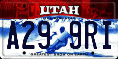 UT license plate A299RI