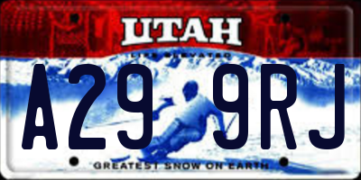 UT license plate A299RJ