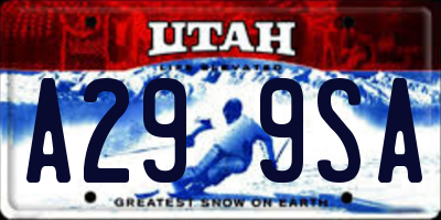 UT license plate A299SA