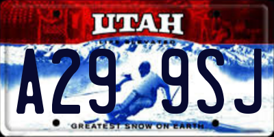 UT license plate A299SJ