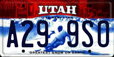 UT license plate A299SO