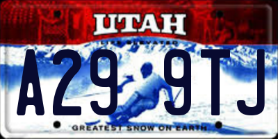 UT license plate A299TJ