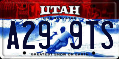 UT license plate A299TS