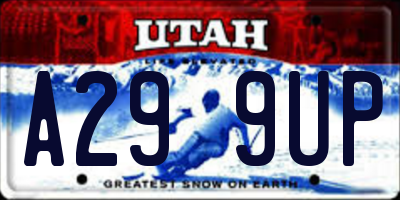 UT license plate A299UP