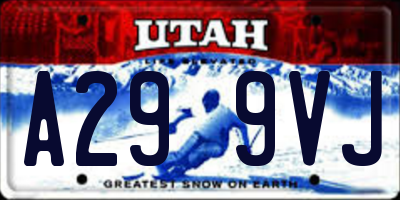UT license plate A299VJ