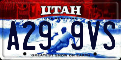 UT license plate A299VS