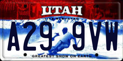 UT license plate A299VW