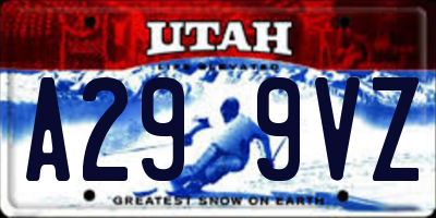 UT license plate A299VZ