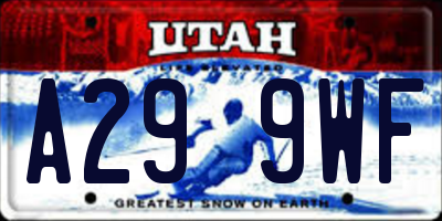 UT license plate A299WF