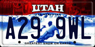 UT license plate A299WL