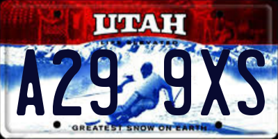 UT license plate A299XS