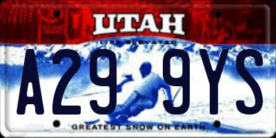 UT license plate A299YS